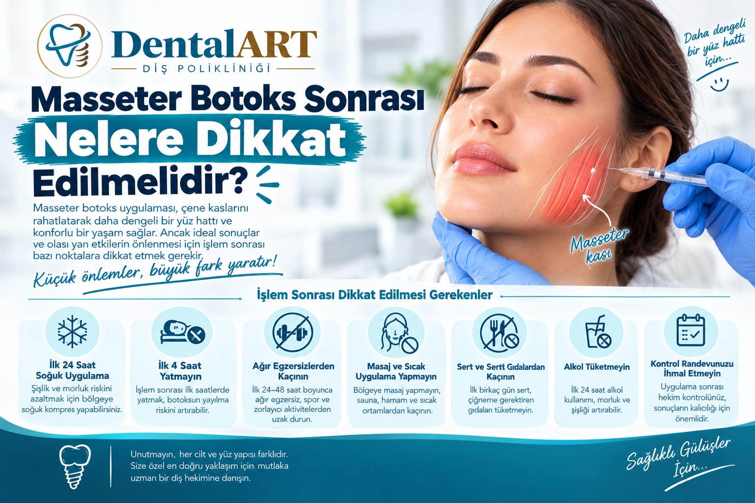 Masseter Botoks Sonrası Nelere Dikkat Edilmelidir?